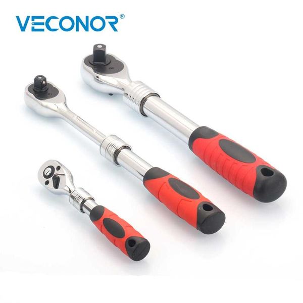 

socket wrench spanner set kit 1/4" 3/8" 1/2" square drive reversible head crv steel quick release extendable comfort grip