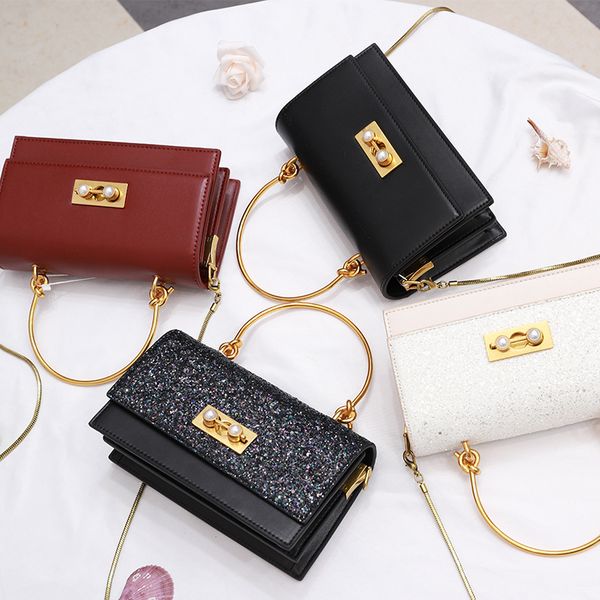 

women's bag 2019 new fashion western style chain bag portable small square starry shoulder messenger