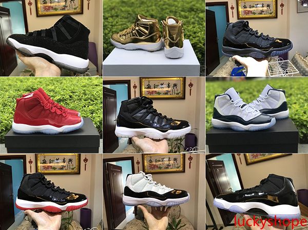 

with mens and women 11s space jam gym red gold midnight navy concord high basketball shoes for men sports sneakers