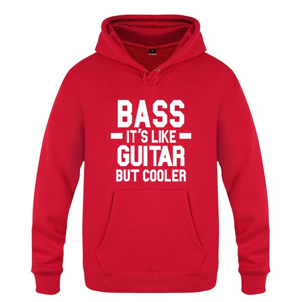 

bass it's like guitar but cooler funny hoodies men 2018 men's pullover fleece hooded sweatshirts, Black