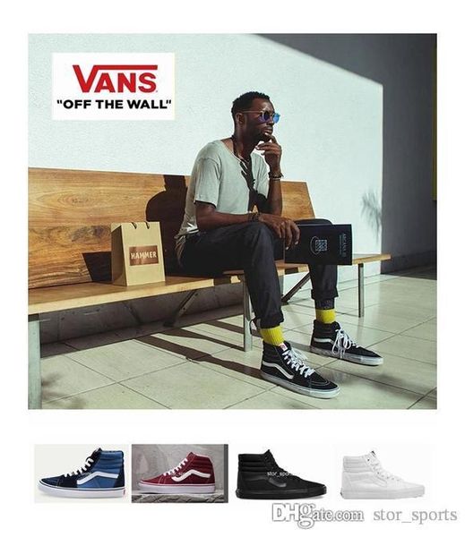 

2020 Vans Old Skool high top SK8-Hi мужчины женские холст Повседневная обувь, классический белый черный скейтборд спортивные кроссовки Size36-44