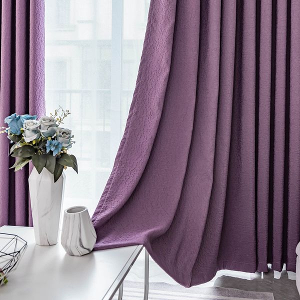 

Black Out Living Room Bedroom Shade Curtain Fabric Pure Color Curtain Product Customization Finished
