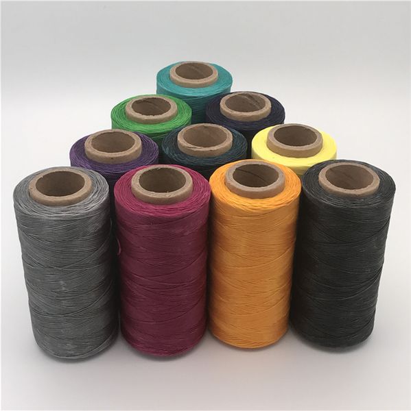 

colourful durable 260 meters 1mm 150d leather waxed thread cord for diy handicraft tool hand stitching environmental thread gift, Black;white