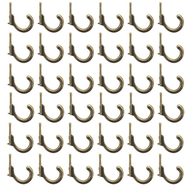 

30pc vintage bronze wall mounted single hook hangers (a