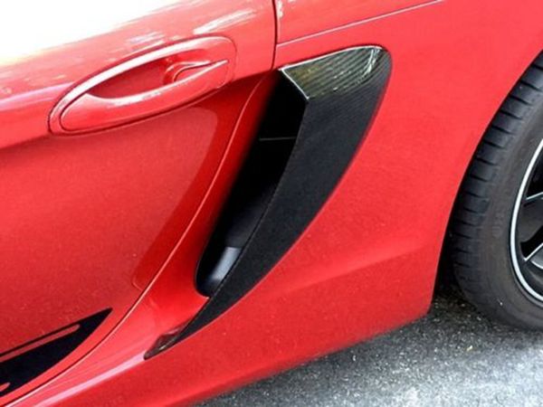 

for carbon fiber 981 boxster cayman gts side air intakes vents scoops grilles