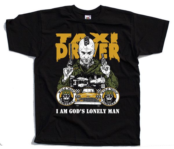

taxi driver v3 robert de niro t shirt black all sizes s 4xl short-sleeved print letters, White;black
