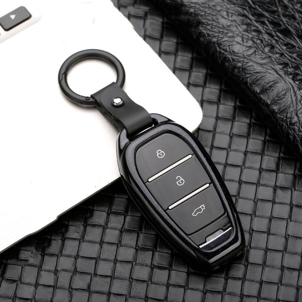 

2019 zinc alloy classic car key case cover for 2018 zotye t600 zotye t500 3 buttons smart auto key protection shell keychain