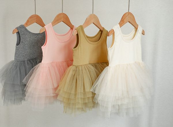 

2020 new arrival girls patchwork dress summer short sleeve fashion girls dresses 1-6 years, Red;yellow