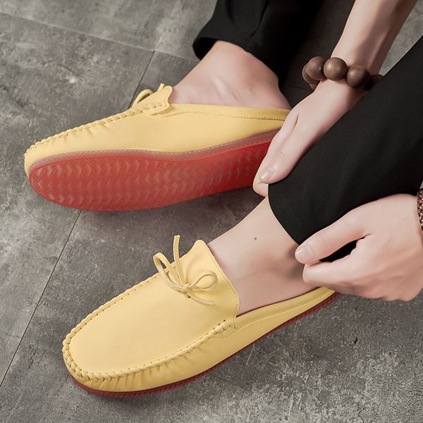 

new trend half slippers mens anti slip fashion shoes men comfortable casual shoes men good quality black