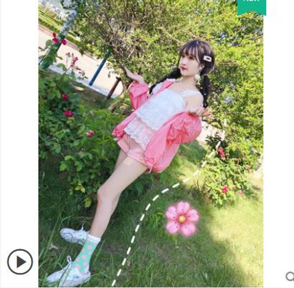 

princess sweet lolita jacket summer female jacket korean edition student's loose leisure sunscreen with sweet kkq011, Black;brown