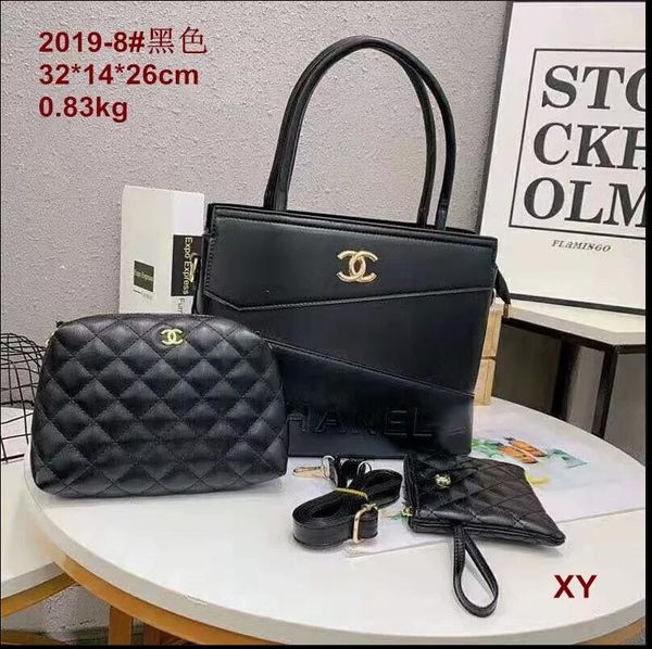 

3pcs/set high qulity classic designers womens handbags flower ladies composite tote pu leather clutch shoulder bags female purse with wallet