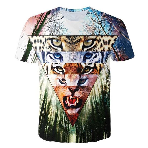 

summer animal tshirt men women t shirt lion t -shirt 3d black streatwear tee short sleeve clothing brand size s-6xl, White;black