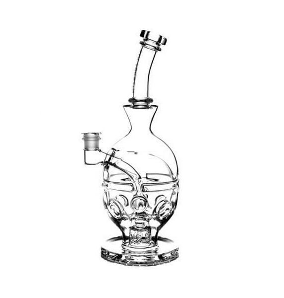 facebookl 20202 Hot Skull Bong Faberge Egg Glasbongs Fab Dab Rigs Bongs zwei Funktionen Trockenschüssel Bohrinsel Vergaserkappe Wasserpfeife 14,4 mm Gelenk