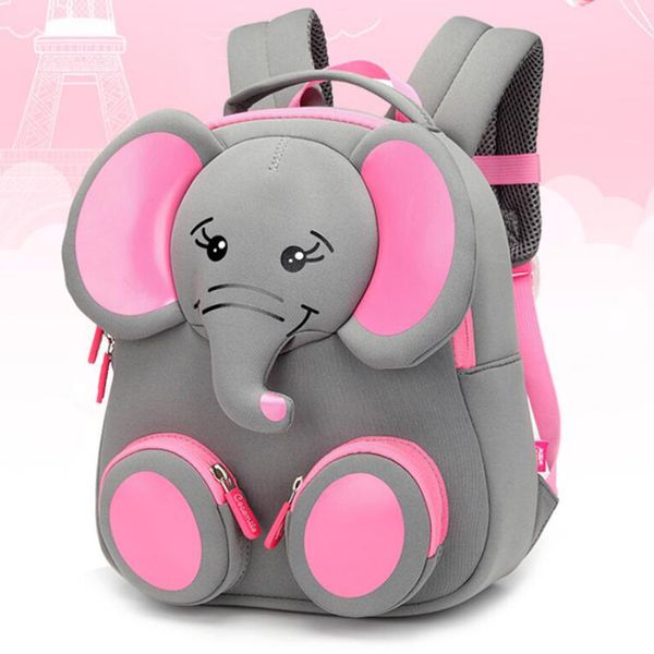 

new fashion children school bags for girls boy 3d elephant design student school backpack kids bag tourism rucksack