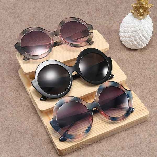 

2018 oversized women sunglasses ladies fashion women's brand designer glasses round face retro personality sunglasses fml, White;black