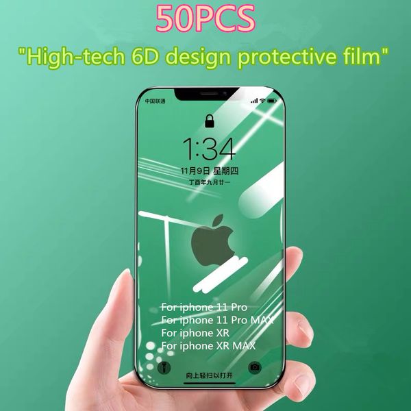 

50шт оптовые продажи iphone 11 pro max film apple screen закаленное стекло протектор экрана для apple iphone 11, Silver