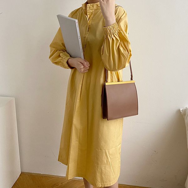 

2020 new bag women's fashion shoulder bag women's casual simple solid color shoulder texture atmosphere messenger