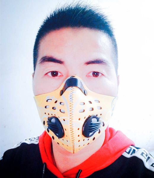

european standard resuable washable activated carbon 5 layers filteration cycling mask motorbiking mask with double breathing valve