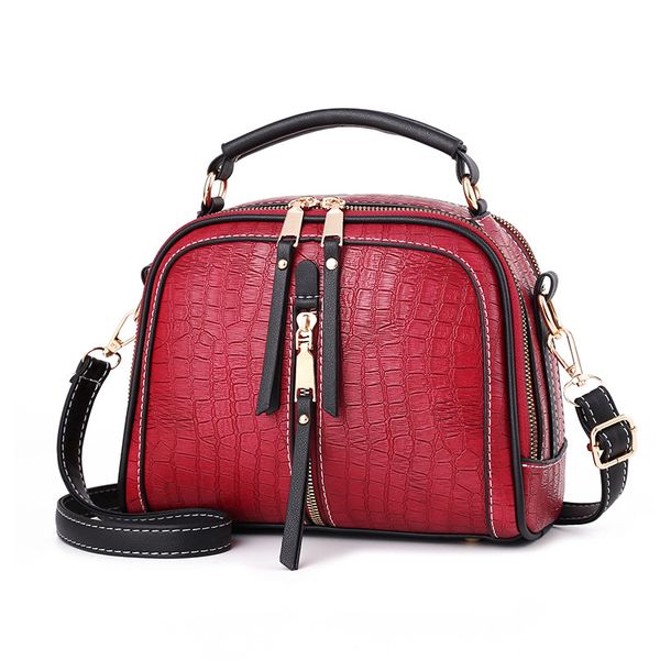 

stone pattern women's handbag fashion shoulder messenger bag ladies pu leather shell bag bolsas feminina