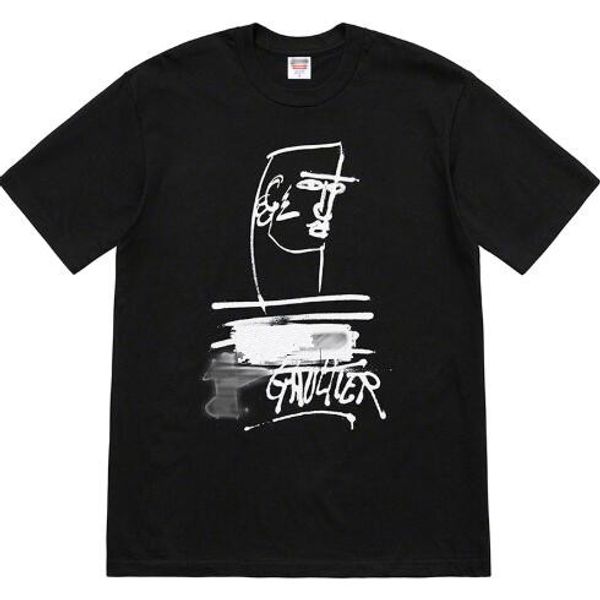 

mens designer tshirt 19ss style summer casual doodle face short sleeve tshirt for men and women asian s-xl, White;black