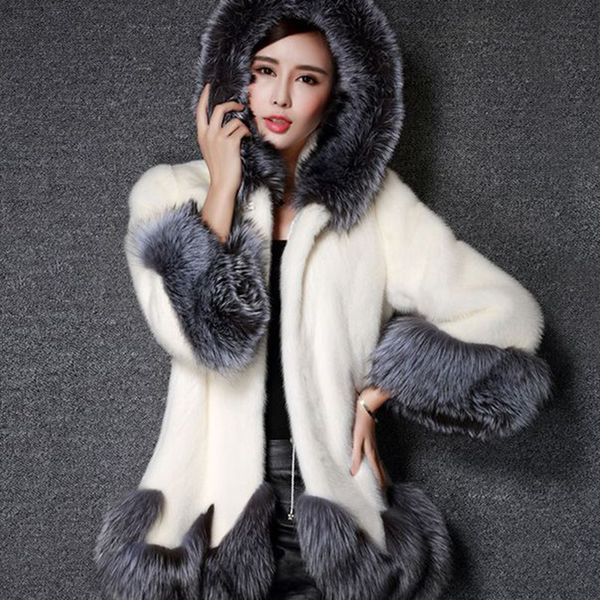 

devolove plus size 5xl womens fluffy faux fur coats jackets white fake fur coats women winter warm coat female outerwear, Black