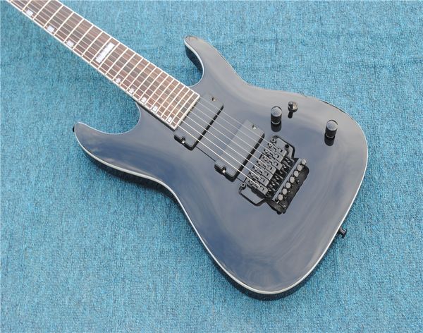 

2018 new arrival black 7 strings ltd electric guitar,black hardware electric guitar,real ps showing