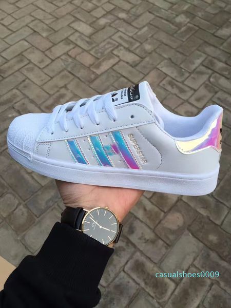

new colors brand discount prcie men women flat bottom plate direct selling business colors superstar shoes casual couple shoes #328 c09, Black