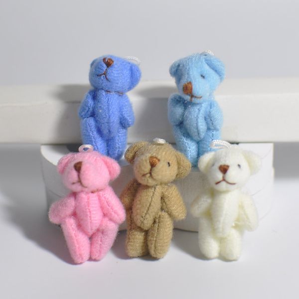 

1pcs kawaii small bears plush soft toys pearl velvet dolls gifts mini teddy bear