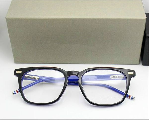 

2020 new pattern classical tb402 retro-vintage square frame quality metal and pure-plank full-set case prescription galssses hipping