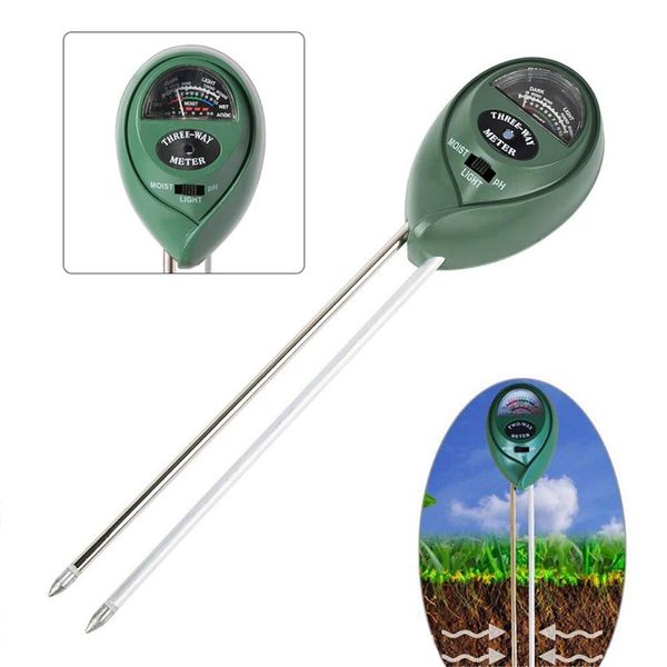 Тестер почвы, 3-в-1 Датчик влажности, солнечного света и pH. Тест-наборы для почвы Садовый инструмент, функция тестирования воды для дома и сада