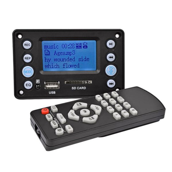 

dc 5v 4.0 bluetooth mp3 decoder board audio module usb sd wav wma fm remote car