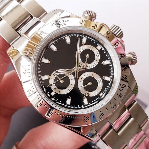 

gold mens fashion luxury watch black dial stainless steel all dial work mens automatic movememt mechnical dayton male clock wristwatch, Slivery;brown