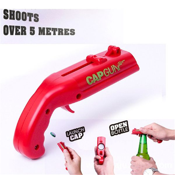 

creative beer opener capgun launcher shooter bottle opener for home kitchen bar tools party game