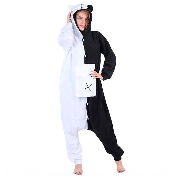 

ezw7q fleece bullet wheel dance black and white bear clothes home furnishing clothing cartoon conjoined animal pajamas couple style home clo, Blue;red