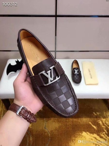 

20fw brands new fashion summer spring men driving shoes loafers real leather boat shoes breathable male casual flats loafers yetc5, Black