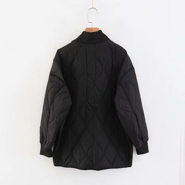 

winter black wild large version loose long-sleeved cotton casual ladies cotton jacket