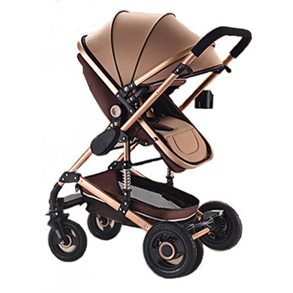 

baby stroller 3 in 1 can sit and fold light and high landscape two-way newborn shock absorber baby sleeping basket baby carriage