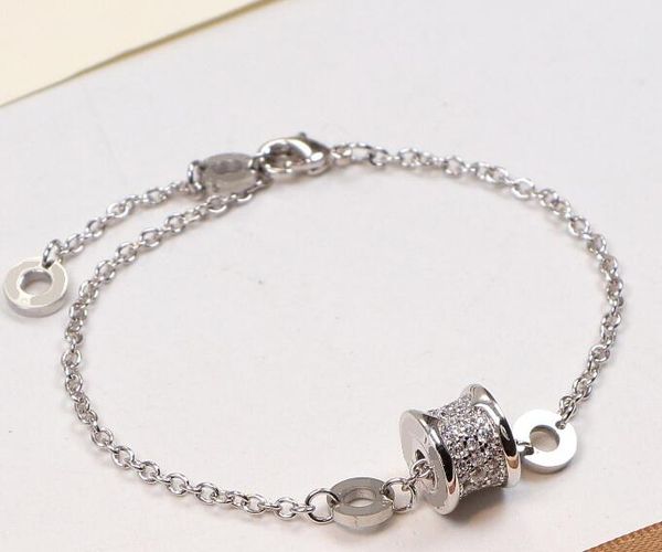 

full diamond small waist bracelet 18k titanium steel bracelet couple models jewelry gift jewelry, Black
