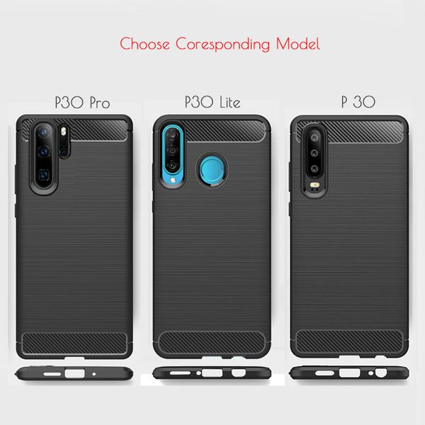 

for huawei p30 lite case carbon fiber cover shockproof phone case on for huawei p 30 lite p30 pro cover full protection bumper