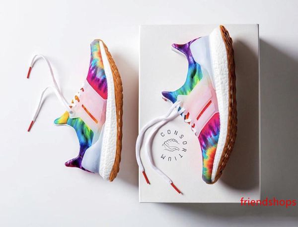 

2019 nice kicks x ub ultra woodstock men women shoes ultra boots 4.0 tie dyed blue pink yellow red sneakers size 36-45