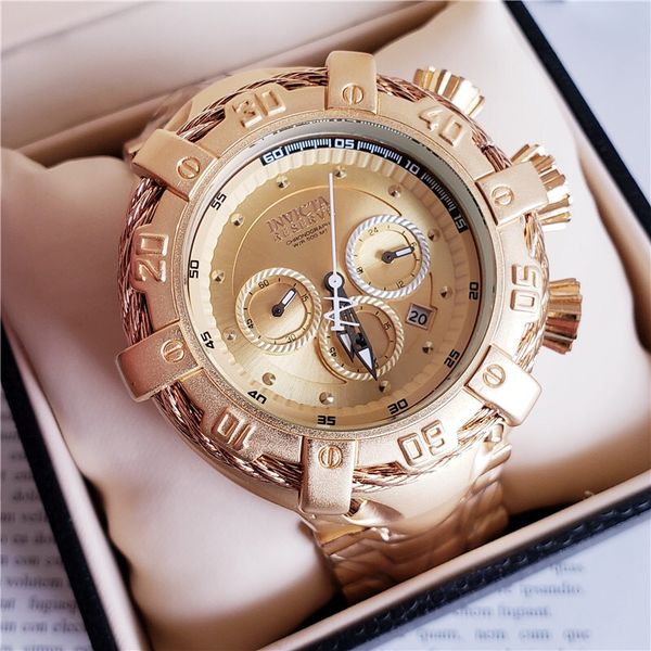 

brietling роскошь invicta мужские часы кварцевые часы известного бренда моды 316 штрафа стали водонепроницаемые часы качества 3a 1, Slivery;brown