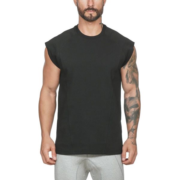 

designer shirts men sleeveless cotton multicolors quick dry slim fit new summer urban wind short sleeve, White;black