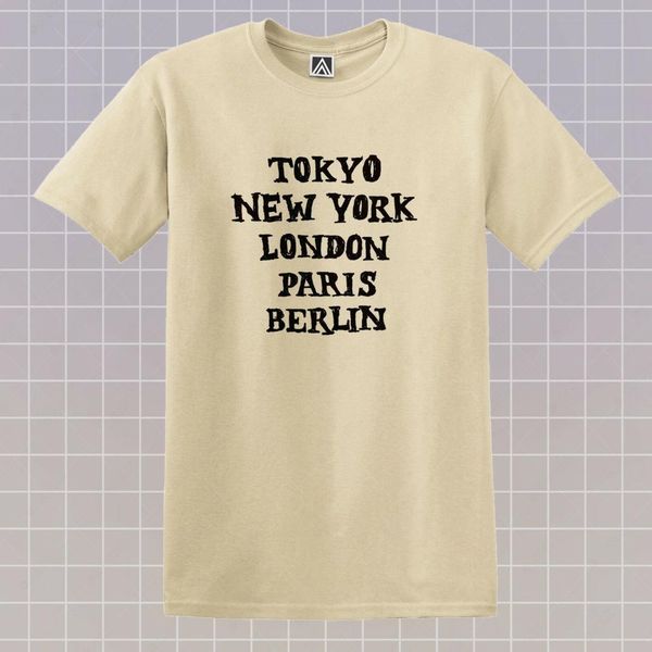 

london paris t-shirt tokyo berlin indie saints tee rebel ny hipster sketch top, White;black