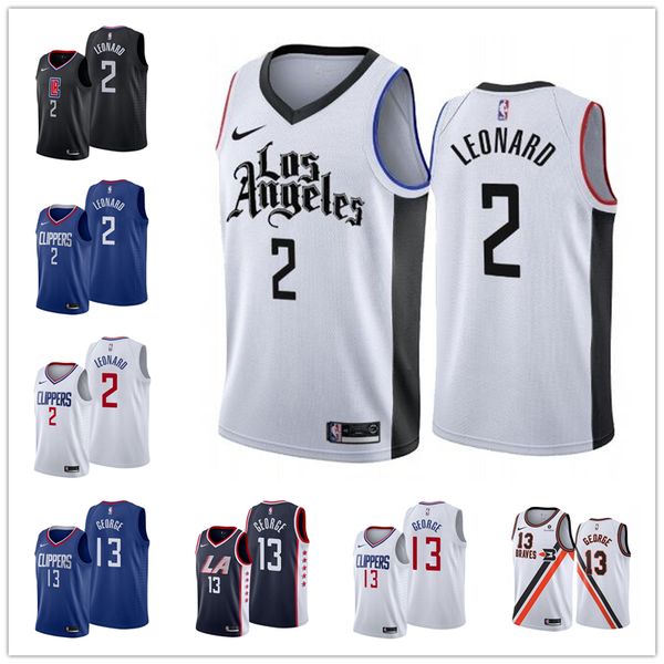 Men S La Clippers Jersey Kawhi 2 Leonard Paul 13 George Lou 23