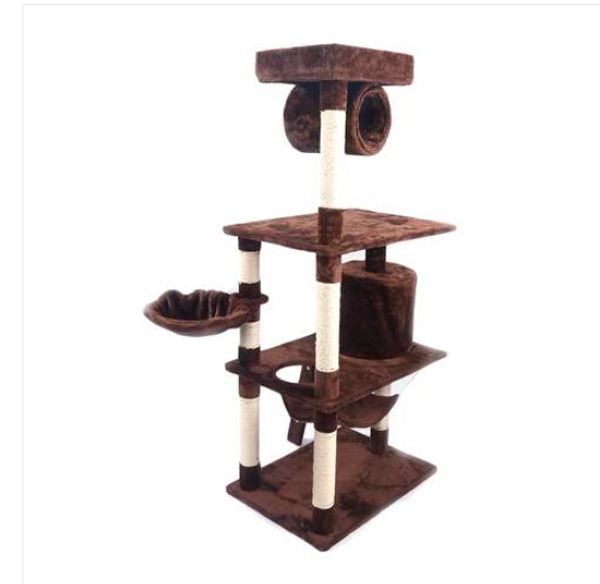 

wholesales 62" sisal hemp cat tree brown cat climb holder cat tower leopard print