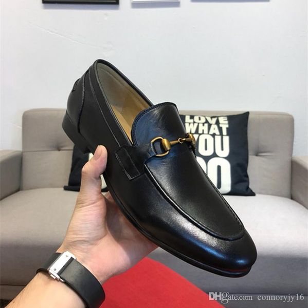

19dd new style black leather mens rivets loafers designer fashion slip-on mens dress shoes handmade men smoking shoes casual flat