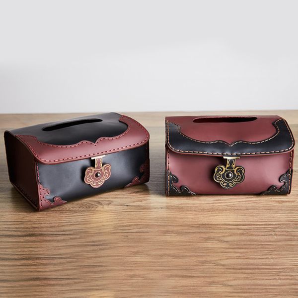 

container towel napkin tissue holder leather tissue box paper dispenser holder case for car office home decoration