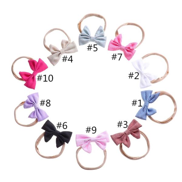 

pcs/lot handmade sailor bow nylon skinny headbands for kids girls hair accessories 7.5*5.5cm cute headwear cloth head band, Slivery;white