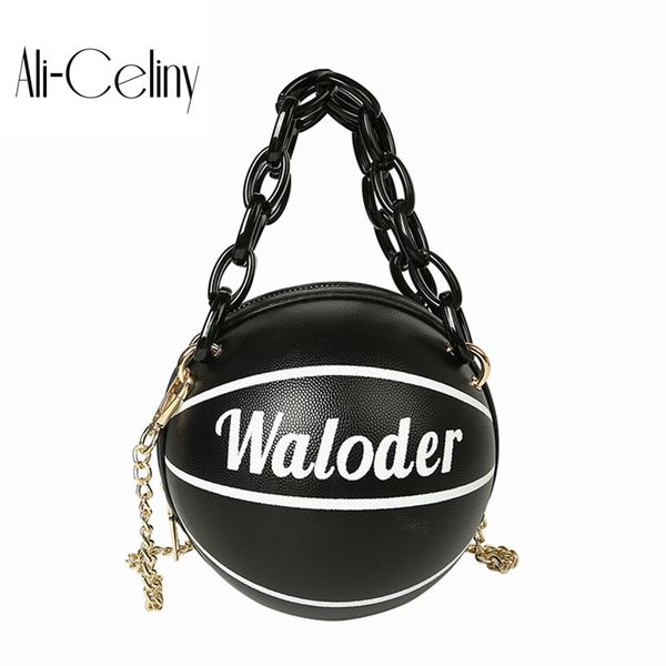 

bags for women original design basketball bag 2020 new personality cute shoulder messenger bag fashion chain round