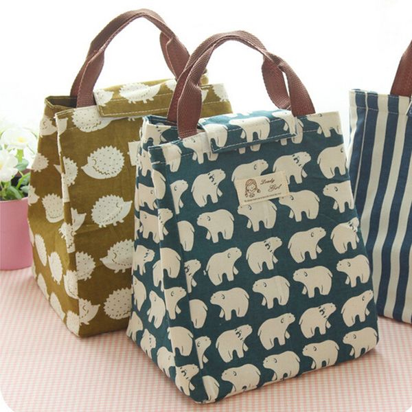

insulation package portable waterproof canvas lunch bags lunch with rice 2019 10